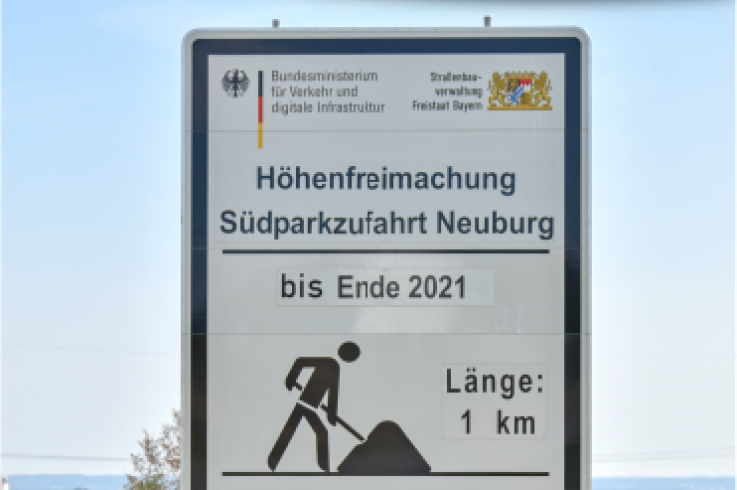 Bauarbeiten Südparkzufahrt